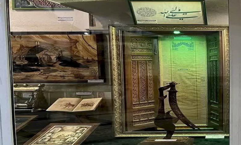 نمایش تندیس علی(ع) و شمشیر ذوالفقار در موزه آستانه قم